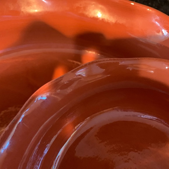 Crate and Barrel Terracotta Chip and Dip Serving Bowl Dish - Picture 3 of 3